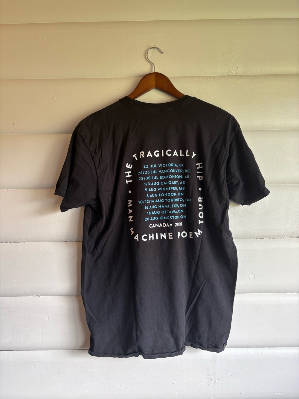 The Tragically Hip Man Machine Poem 2016 Canada Tour Graphic Band Tee XL - Picture 2 of 10